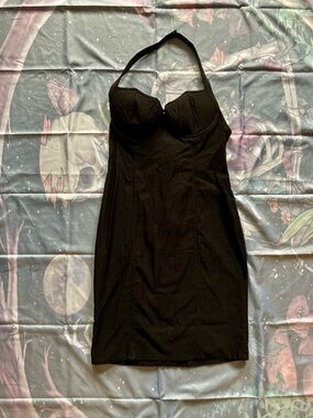 Killstar Black Halter Bustier Mini Dress